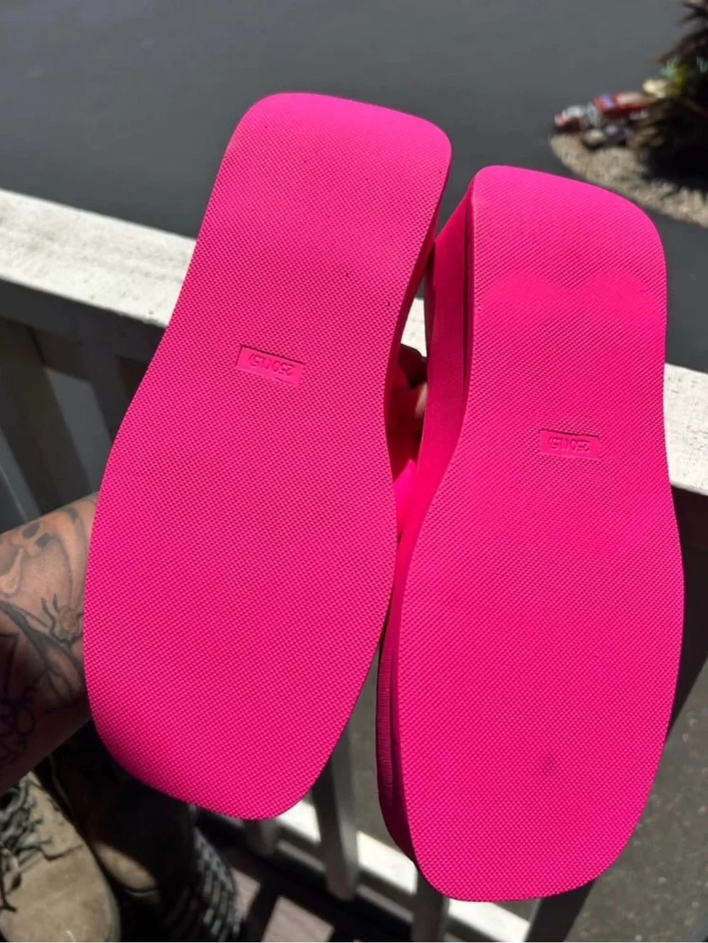 Women’s Hot Pink Platform Flip Flop Sandals